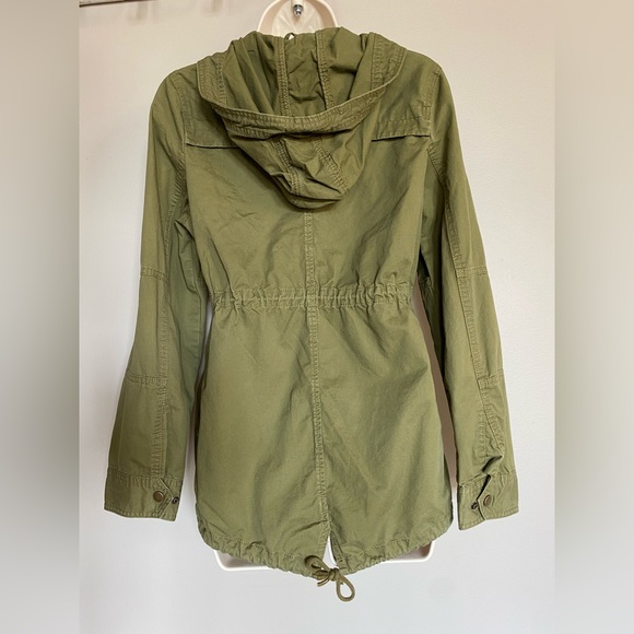 LOVE TREE, lightweight, cargo military jacket with cinched waist ties, Sz M - Picture 2 of 3